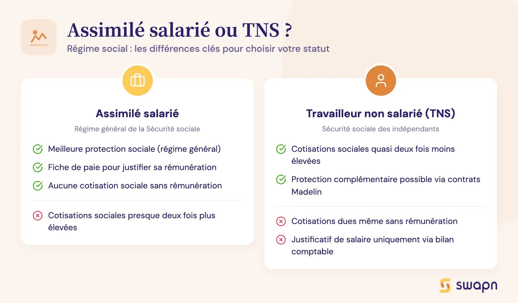 Assimilé salarié ou TNS ?
