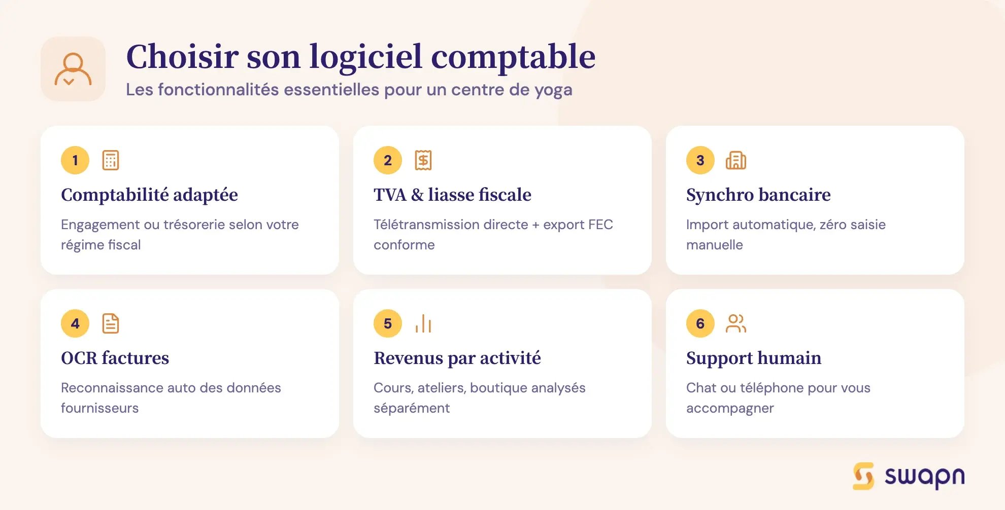Choisir son logiciel comptable pour un centre de yoga