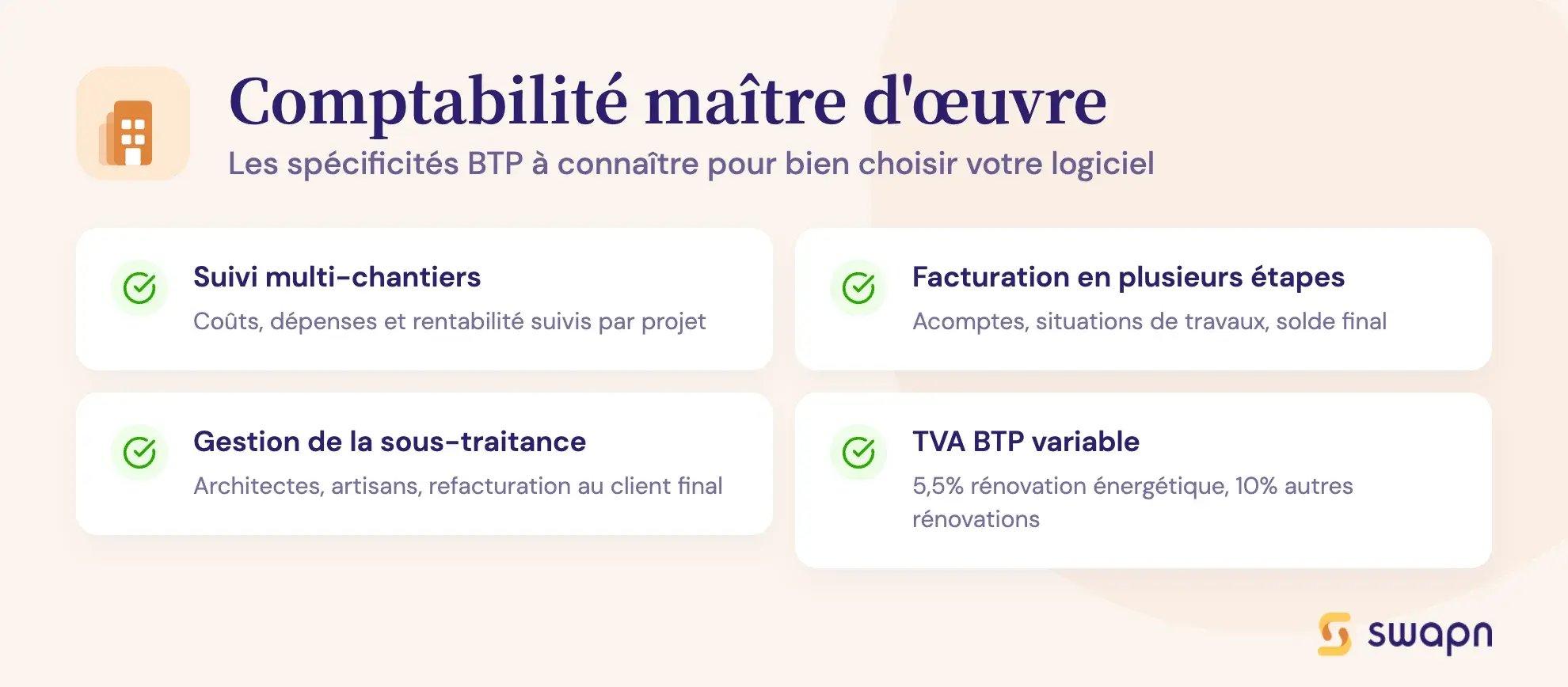 Comptabilité maître d'œuvre