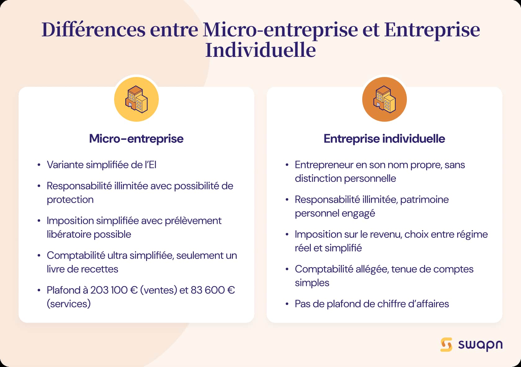 Différences entre Micro-entreprise et Entreprise Individuelle_SWAPN