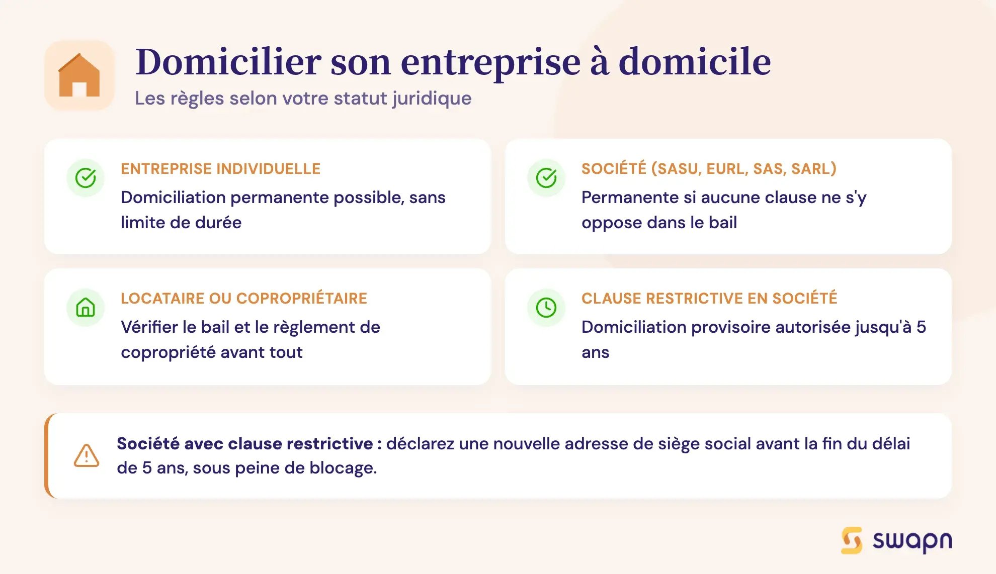 Domicilier son entreprise à domicile