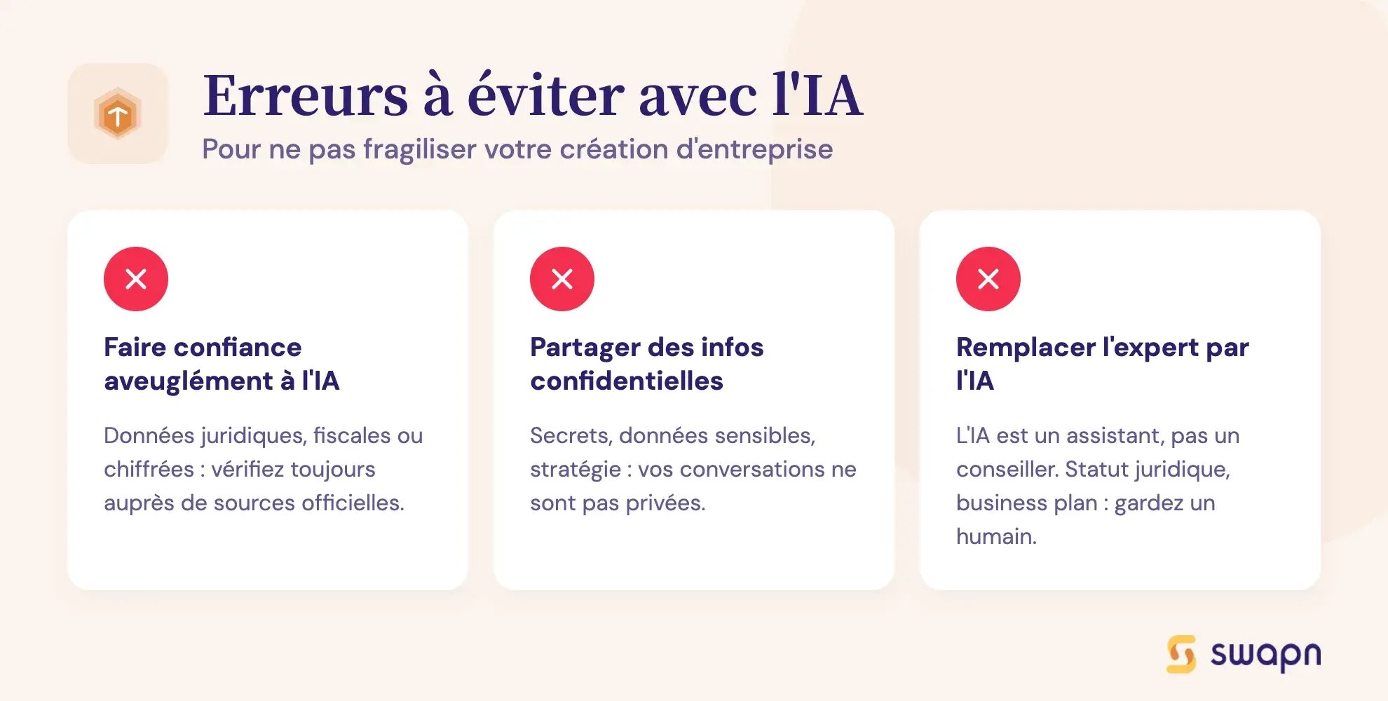 Erreurs à éviter avec l'IA