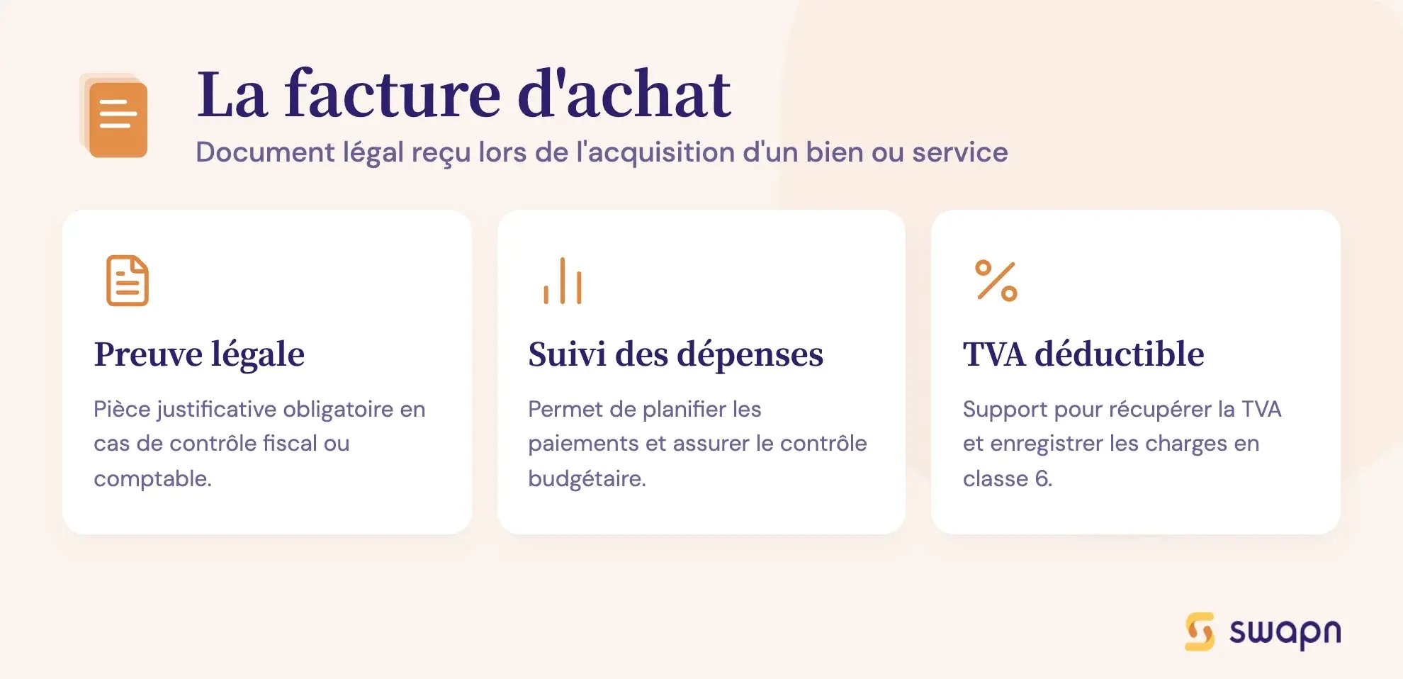 La facture d'achat