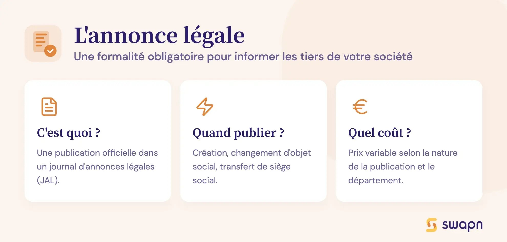 L'annonce légale
