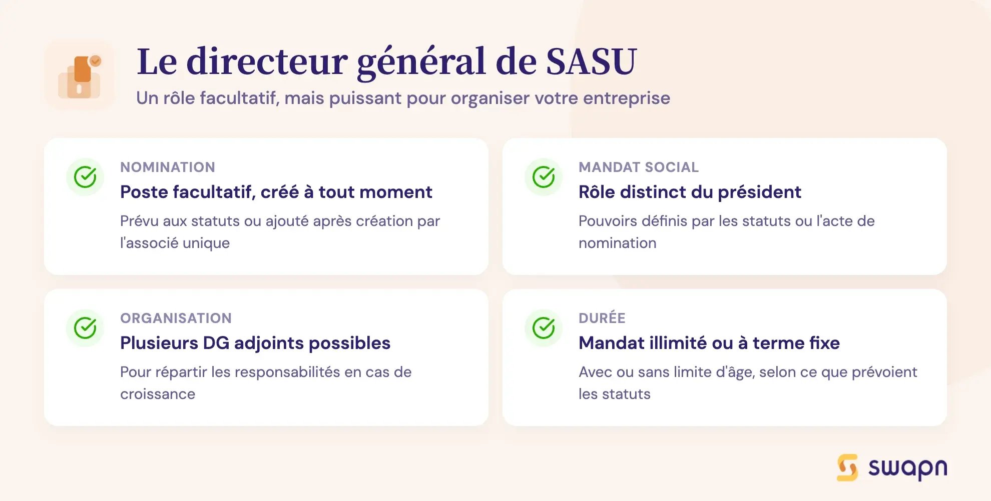 Le directeur général de SASU