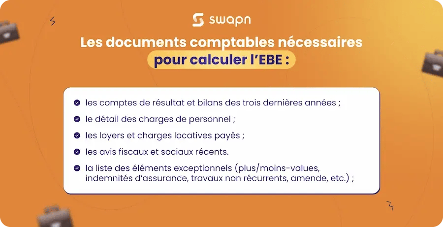 Les documents comptables nécessaires pour calculer lEBE