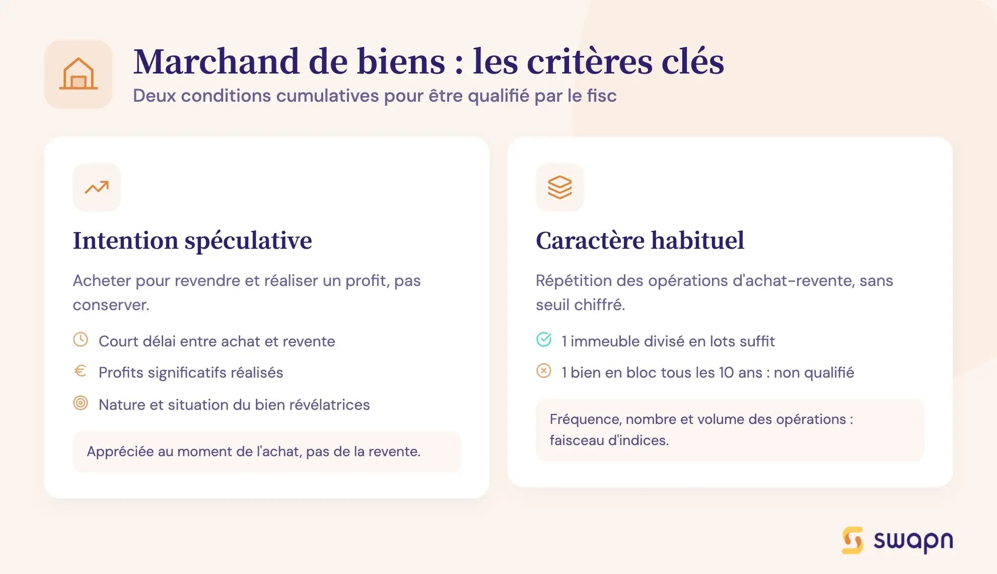 Marchand de biens : les critères clés