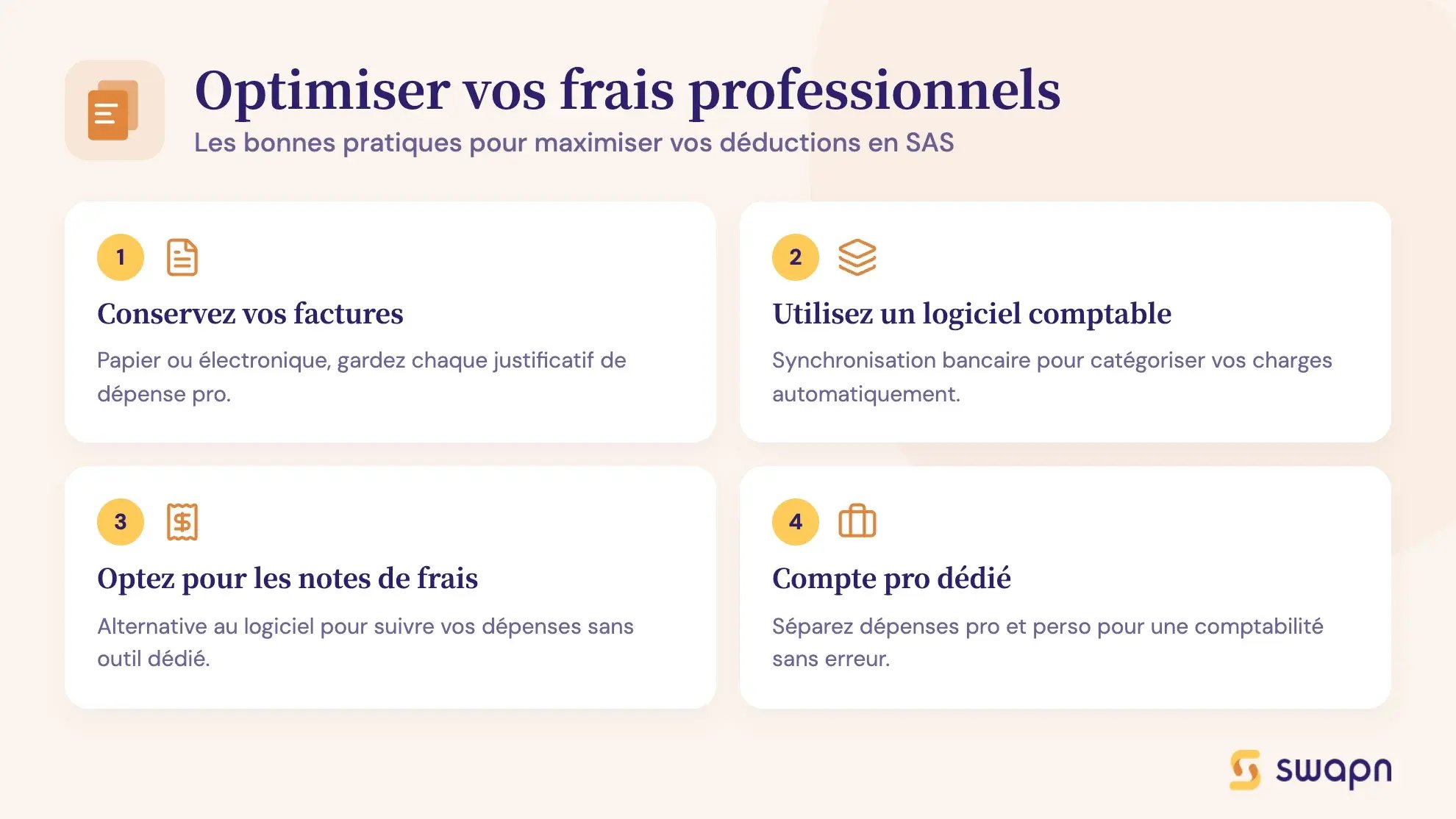 Optimiser vos frais professionnels