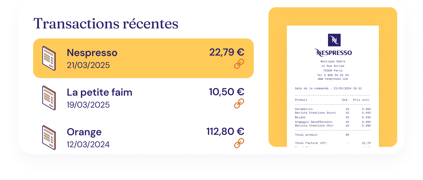transactions récentes
