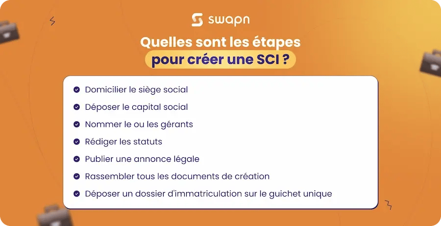 Quelles sont les étapes pour créer une SCI
