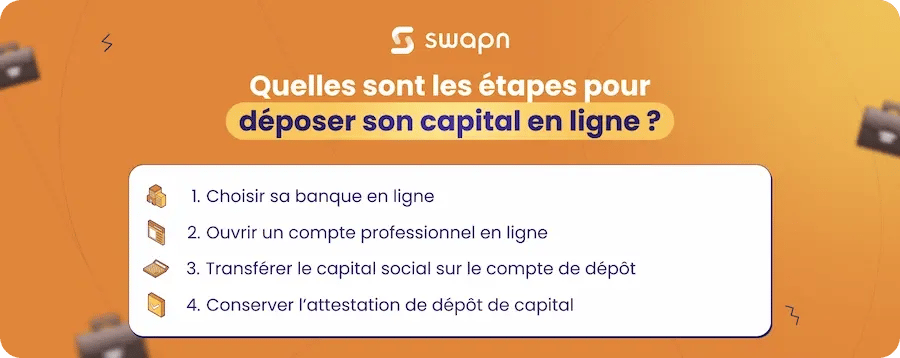 Quelles sont les étapes pour déposer son capital en ligne ?