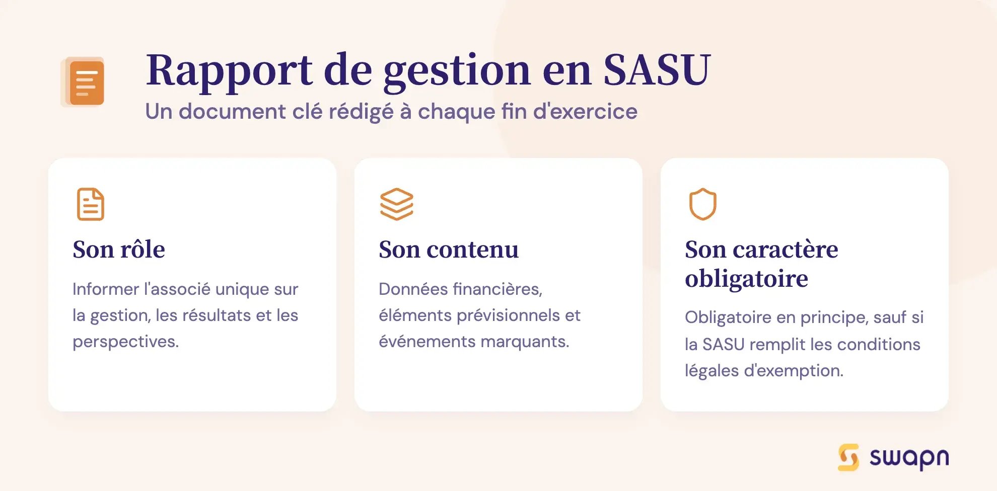 Rapport de gestion en SASU