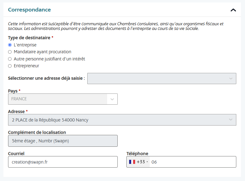 correspondance