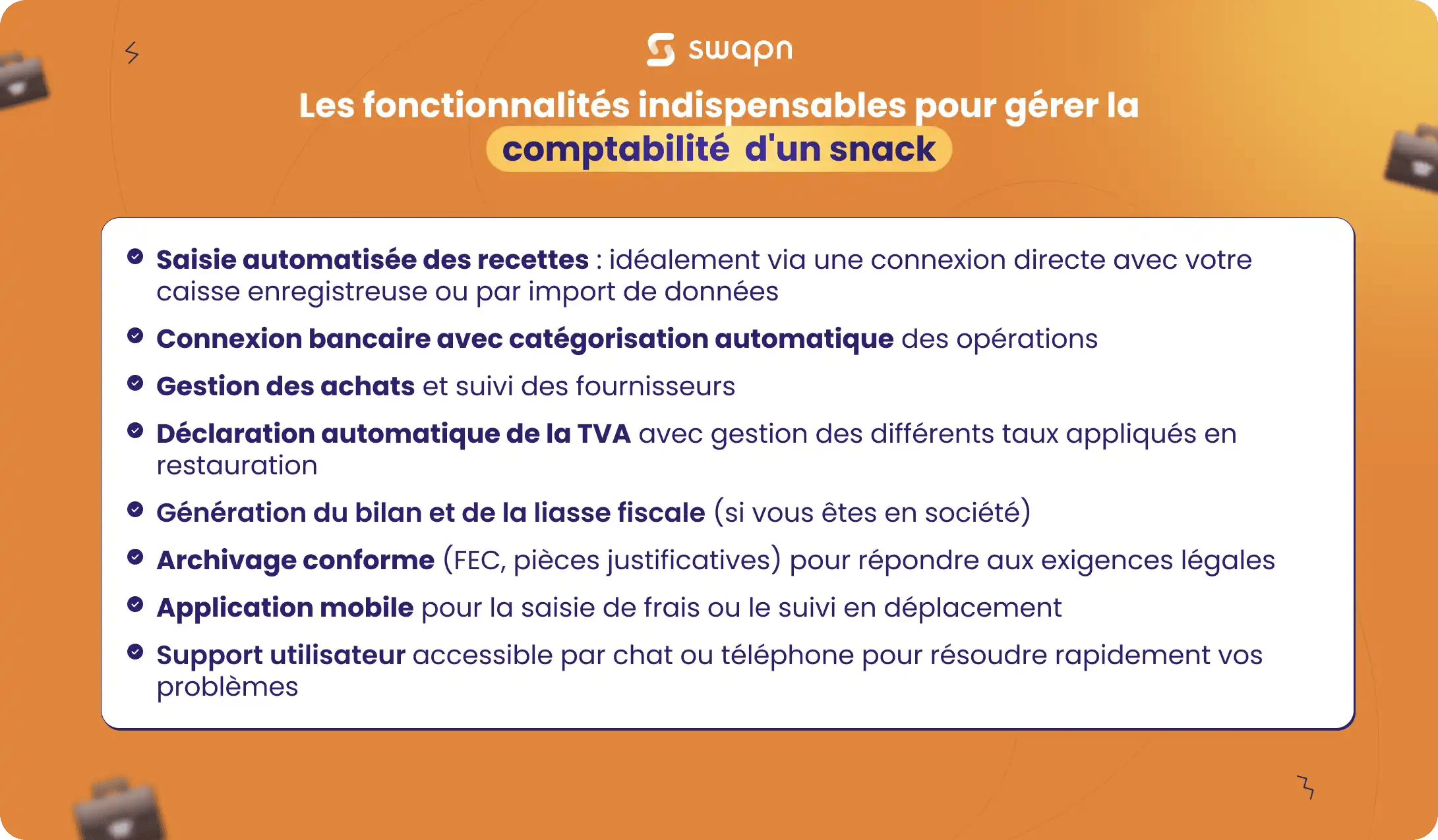 Quelles sont les fonctionnalités indispensables dun logiciel pour gérer la compta dun snack