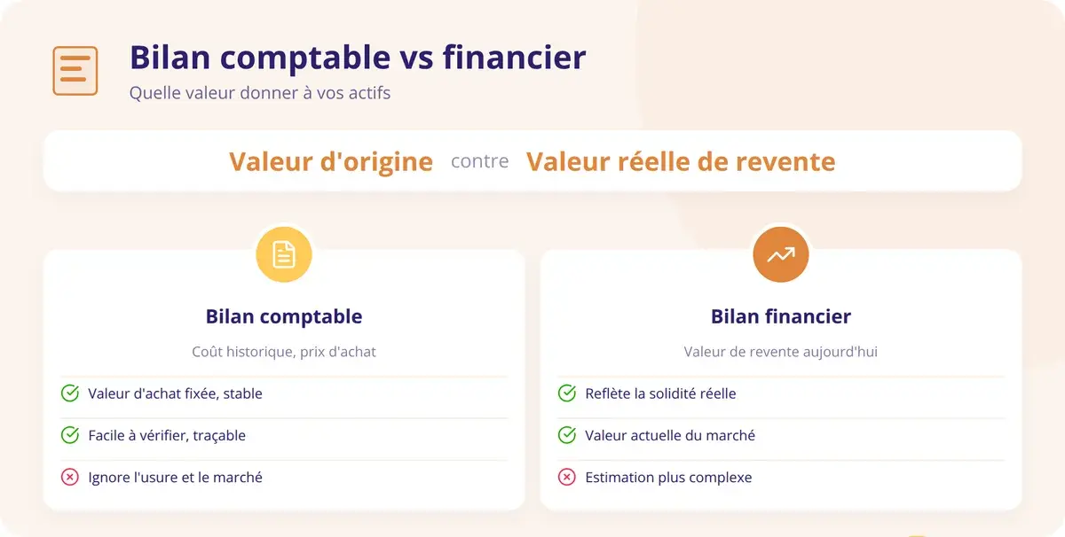 Bilan comptable vs bilan financier : quelle valeur pour les actifs