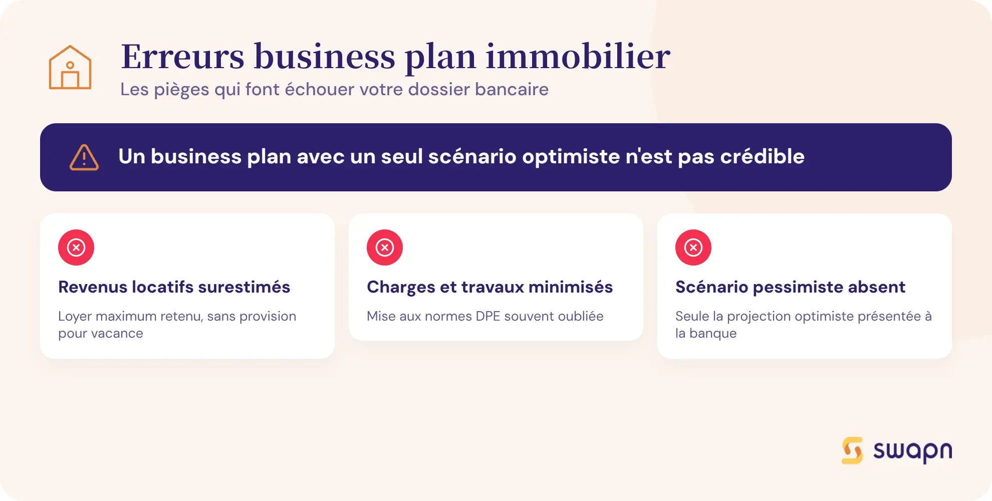 Erreurs courantes dans un business plan immobilier