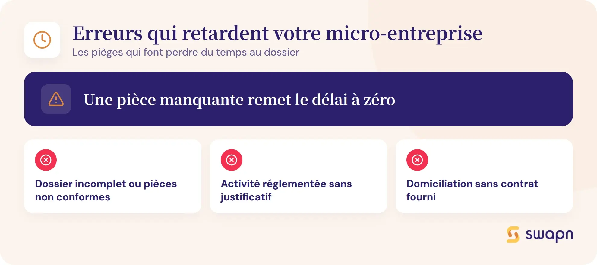 Erreurs qui retardent la creation de votre micro-entreprise