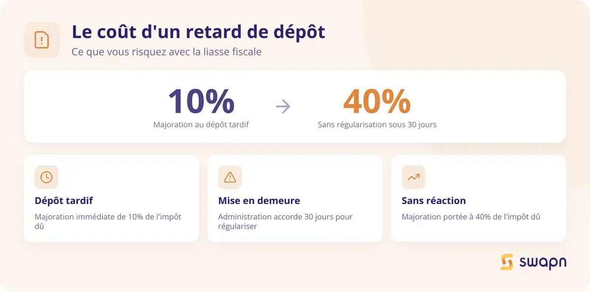 Le coût d'un retard de dépôt de la liasse fiscale