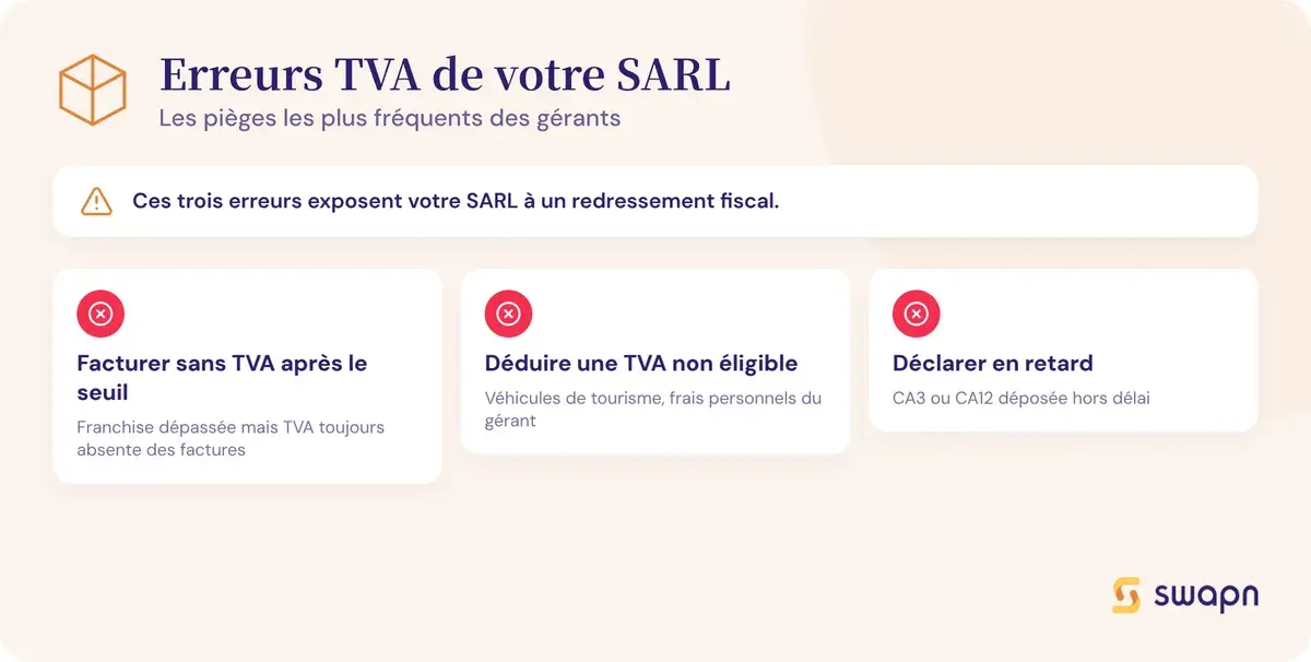 Les erreurs a eviter avec la TVA de sa SARL