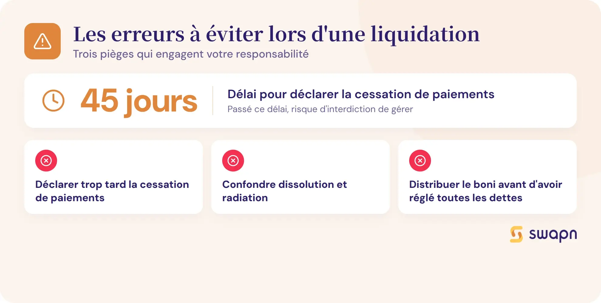 Les erreurs à éviter lors d'une liquidation
