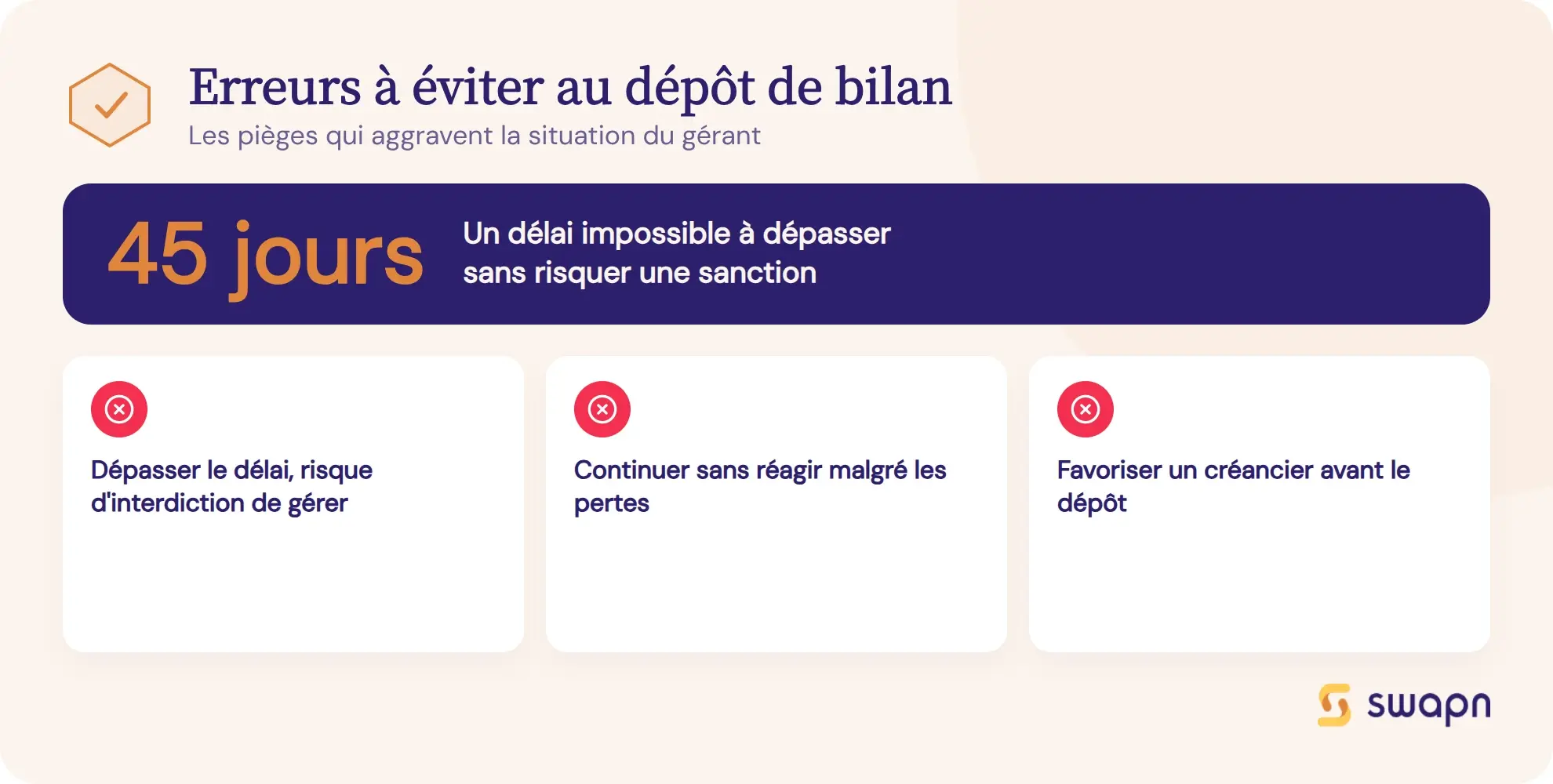 Les erreurs a eviter lors du depot de bilan
