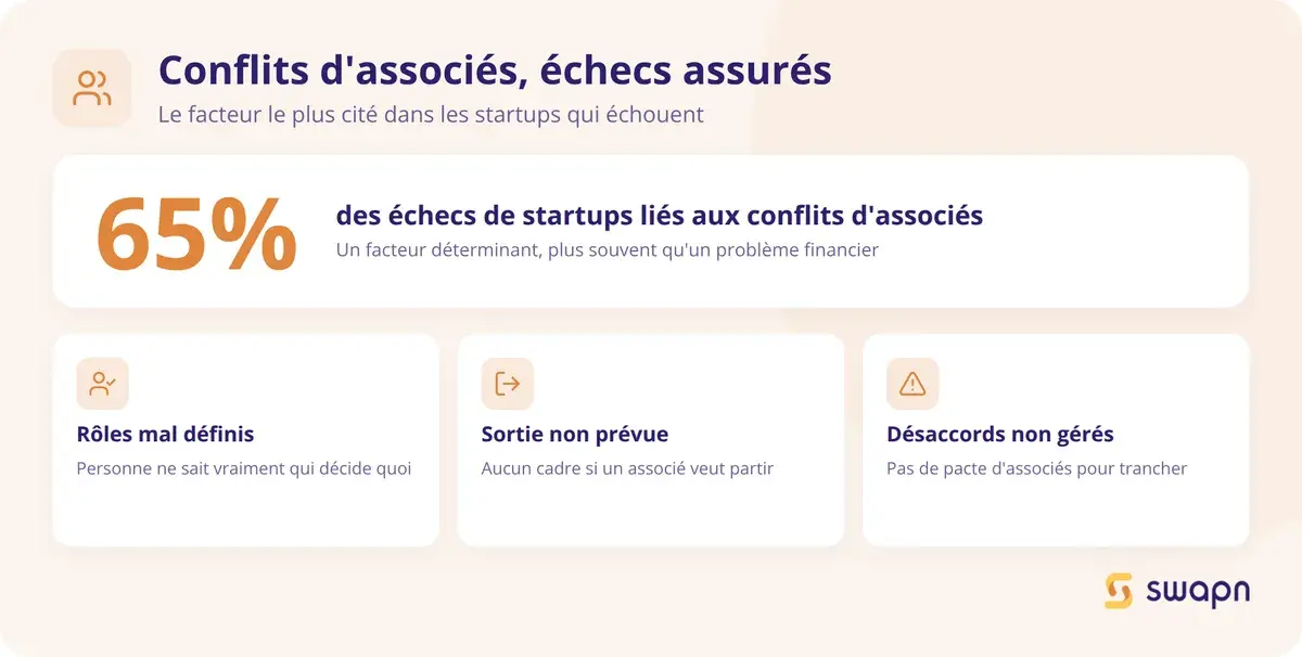 Pourquoi les conflits d'associes font echouer les startups