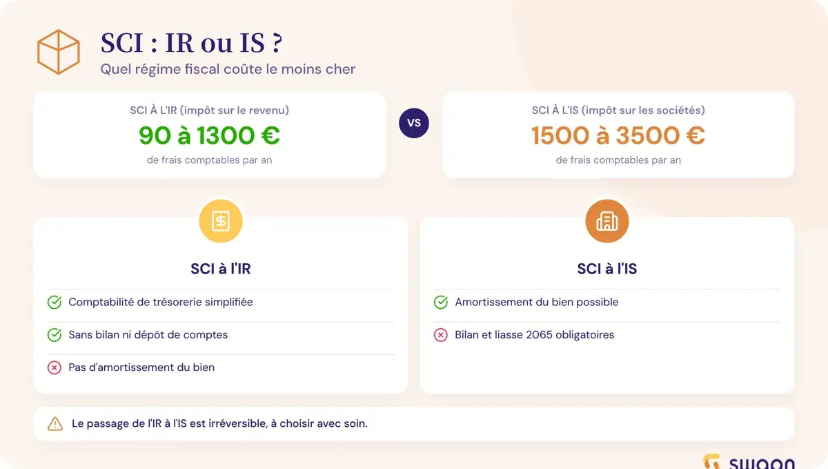 SCI à l'IR ou à l'IS : quel régime coûte le moins cher